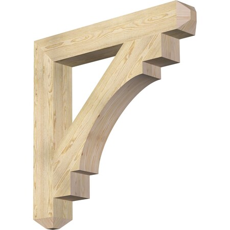 Ekena Millwork Merced Craftsman Rough Sawn Bracket, Douglas Fir, 6"W x 42"D x 42"H BKT06X42X42MRC04RDF